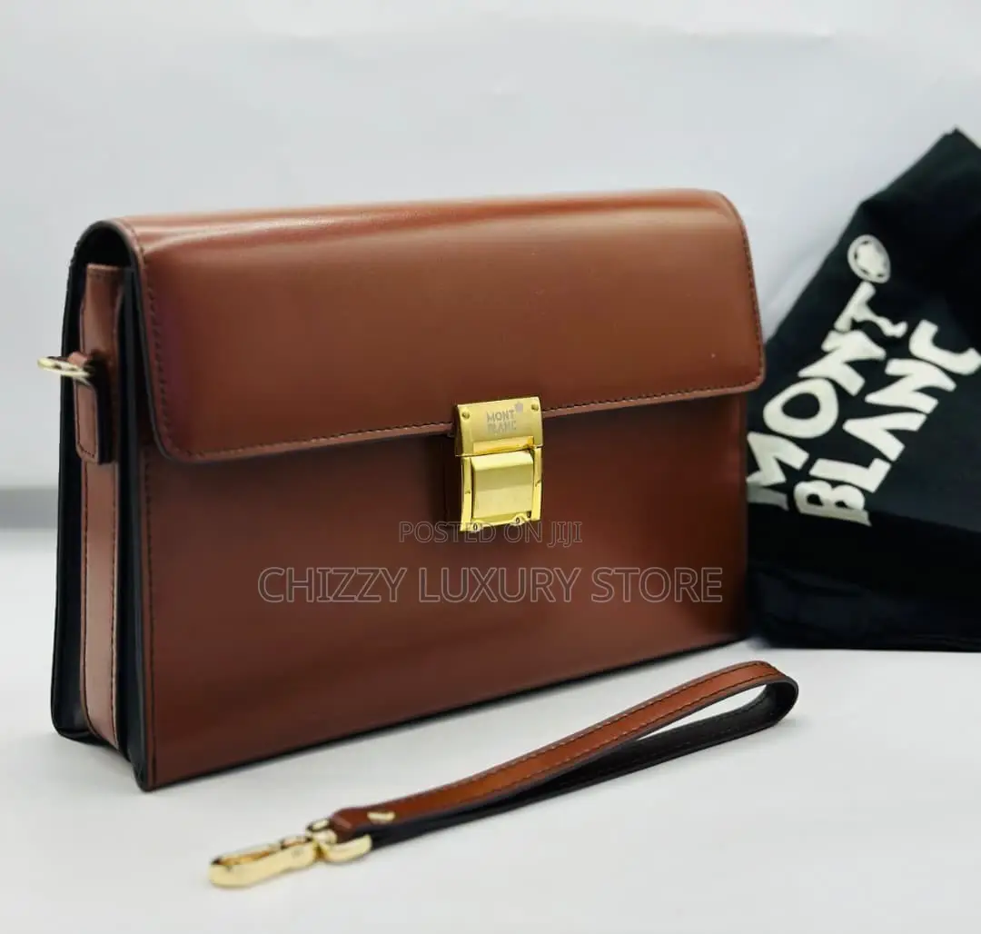 Mont Blanc Quality Luxury Men Genuine Leather Purse