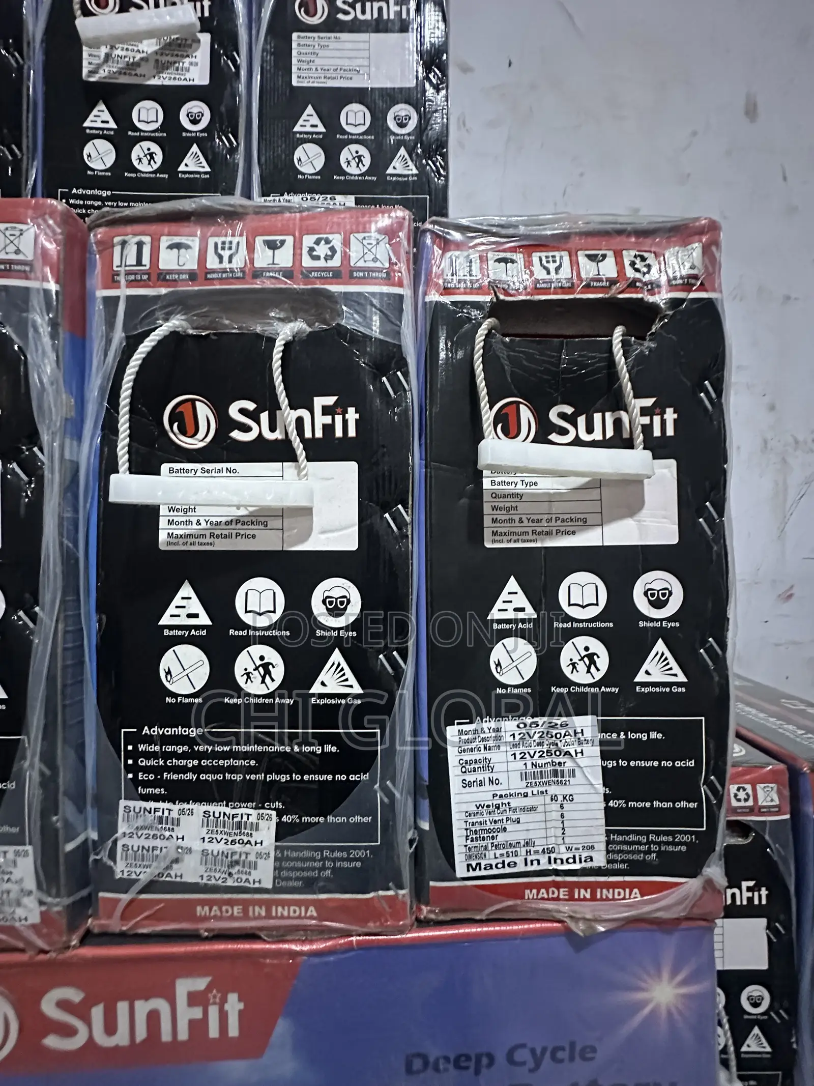 Sunfit 250ah 12v Tubular Battery