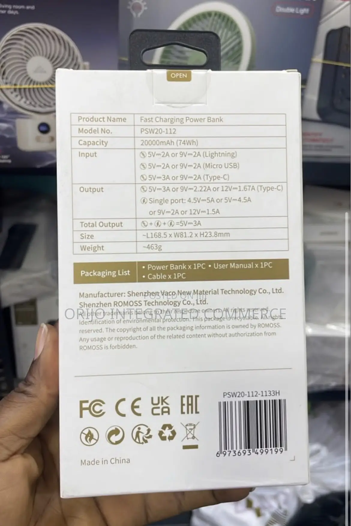 20000mah Romoss Sw20pf Fast Charging Power Bank
