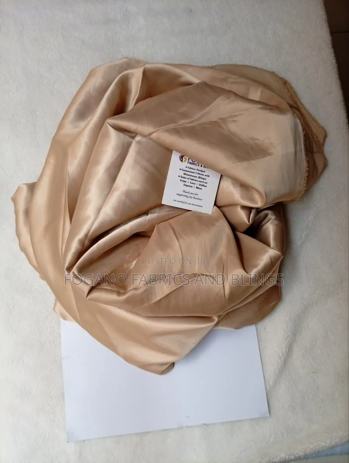 Champagne Colour Duchess Fabric