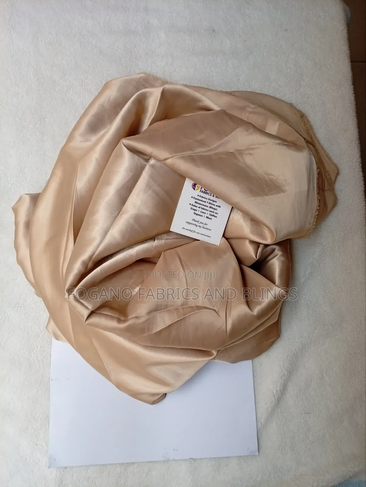 Champagne Colour Duchess Fabric