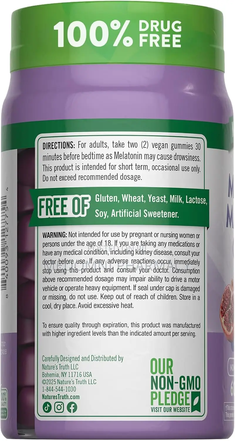Nature's Truth Melatonin and Magnesium Gummies, - 60 Count