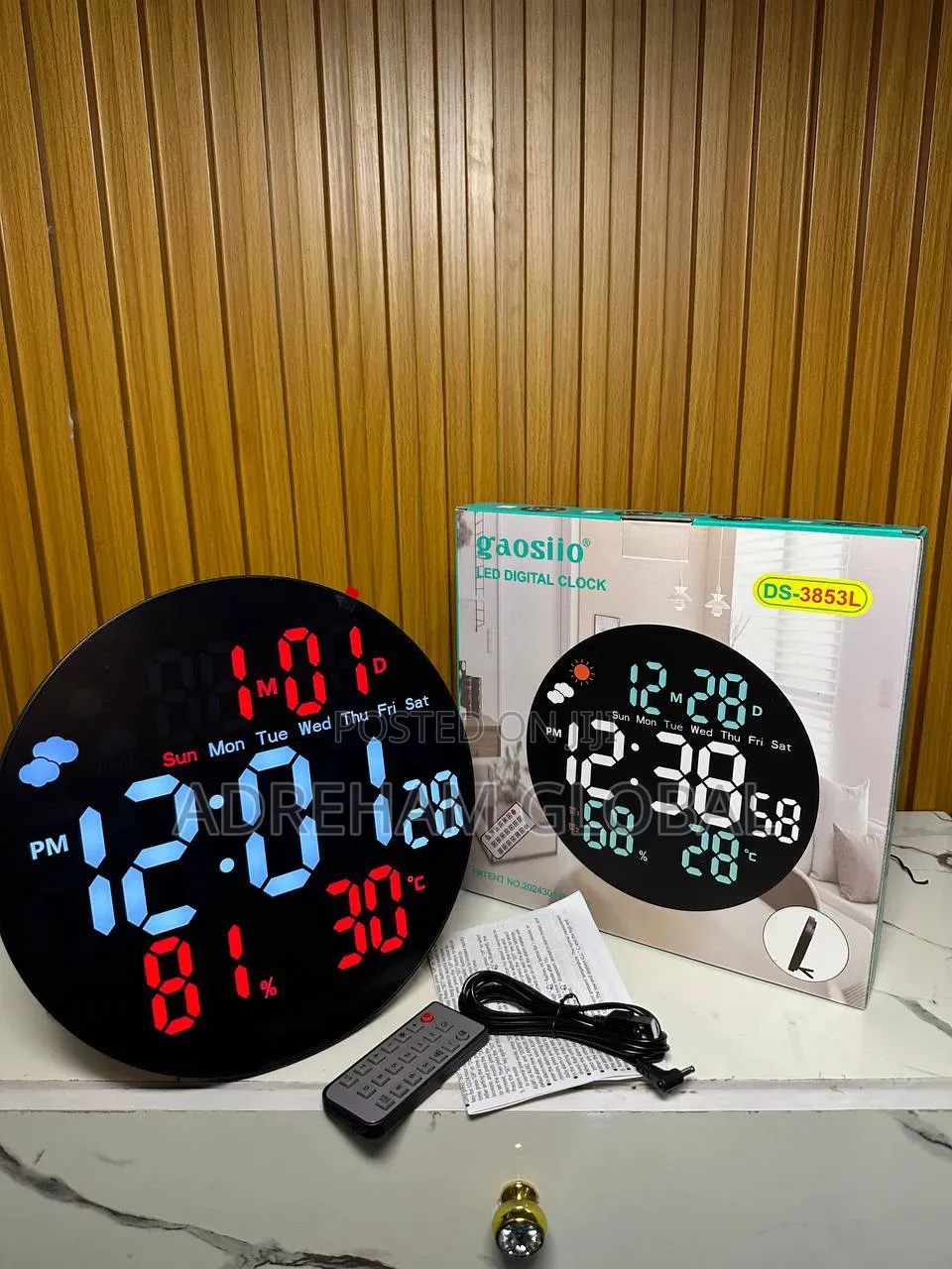 Digital Led Table and Wall Clock With Remote