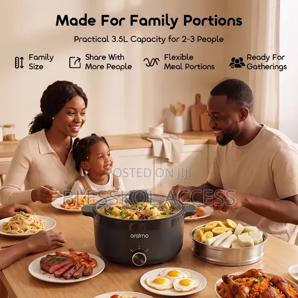 Oraimo MultiPot 3L Energy-Saving Electric Pot With Steamer