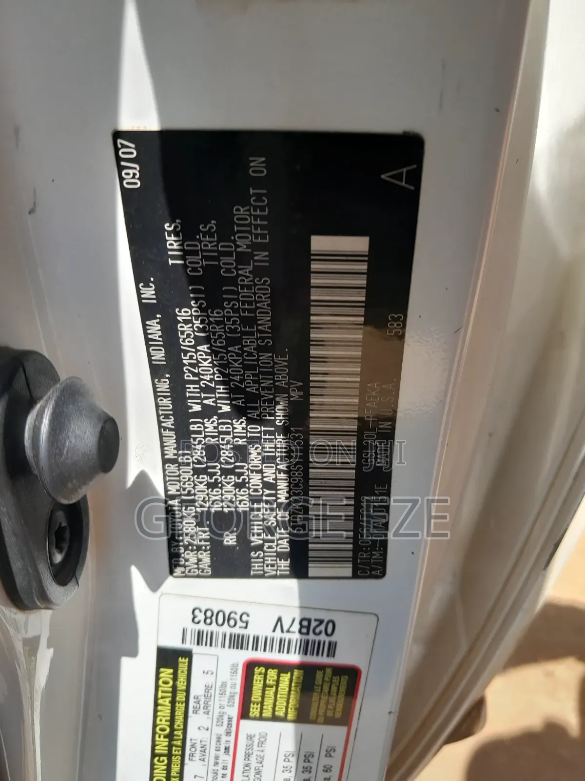 Toyota Sienna 2008 White