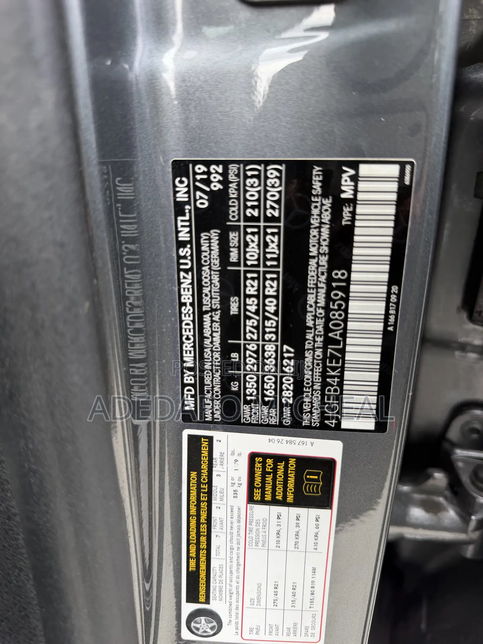 Mercedes-Benz GLE-Class GLE 350 4MATIC 2020 Gray