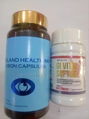 Healthway Vision Capsules and GI Vital Softgel (Supports Clear Vision)