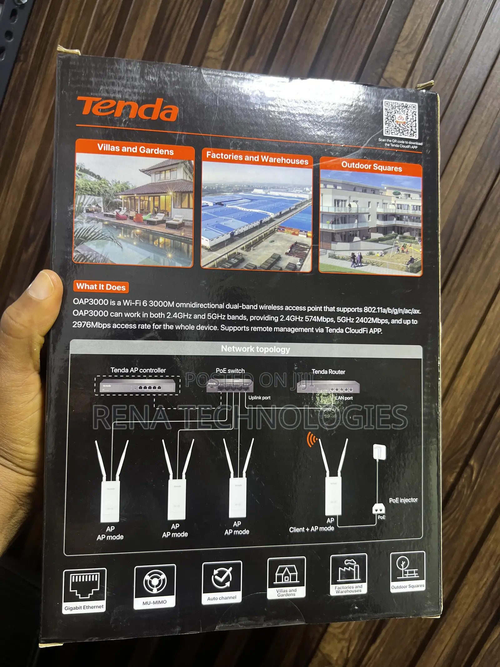 Tenda OAP3000 - AX3000 Indoor/Outdoor Wi-Fi 6 Access Point