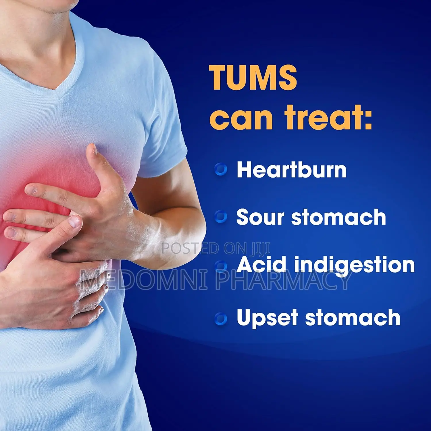 TUMS Antacid Chewable Tablets for Heartburn Relief, Assorted Fruit.