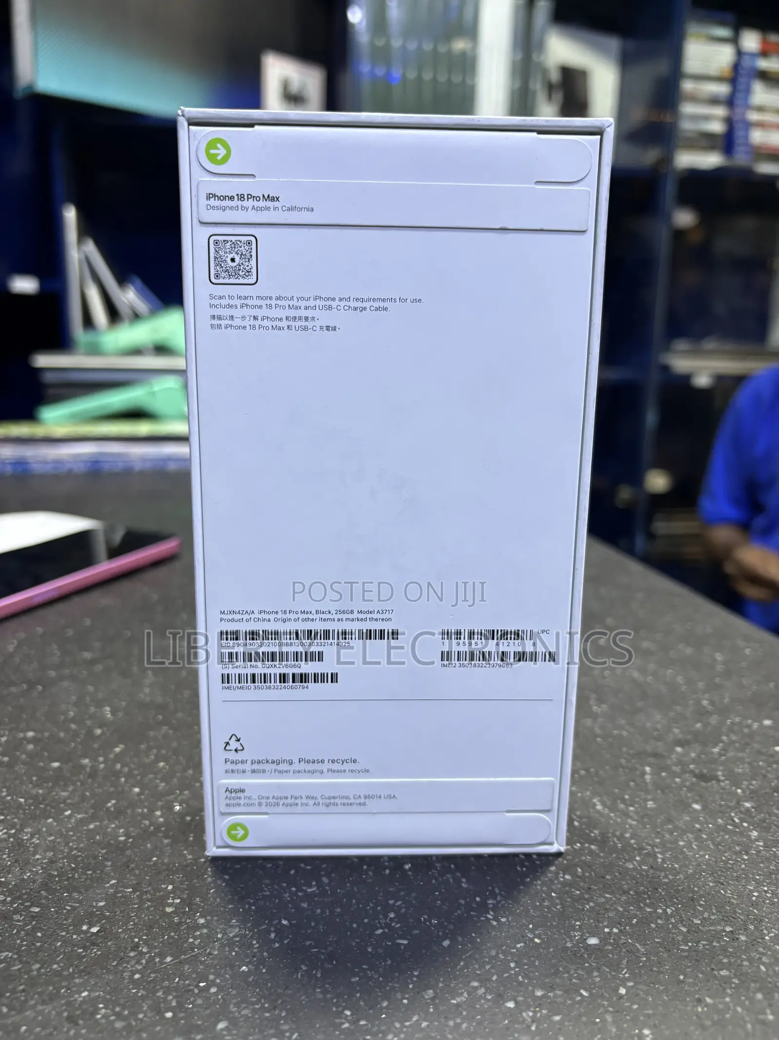 New Apple iPhone 18 Pro Max 256 GB Black