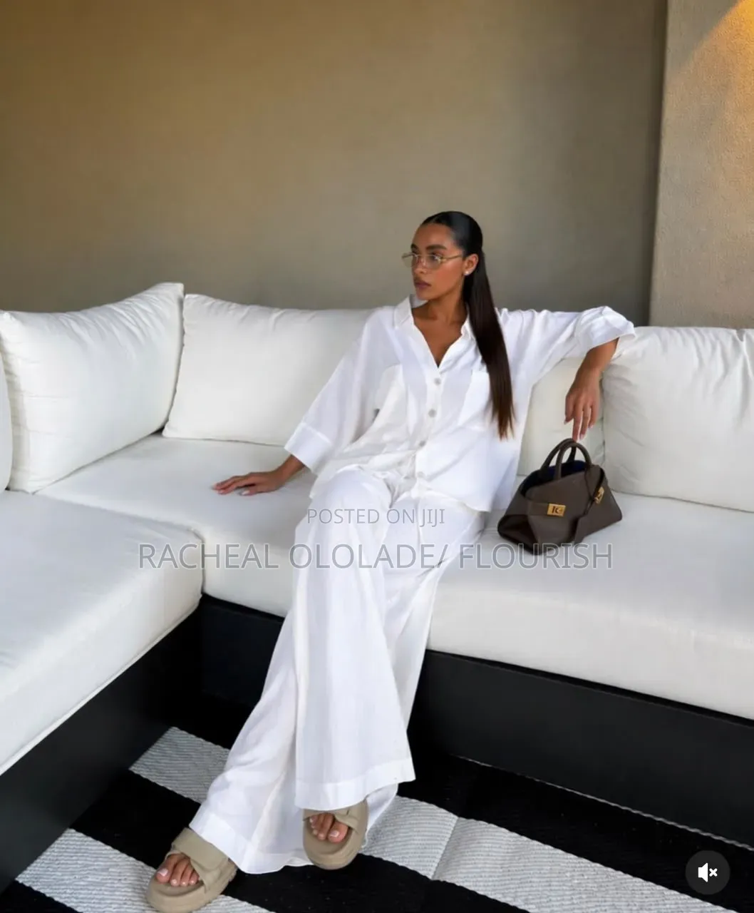 Quality Women White Up and Down Trouzer
