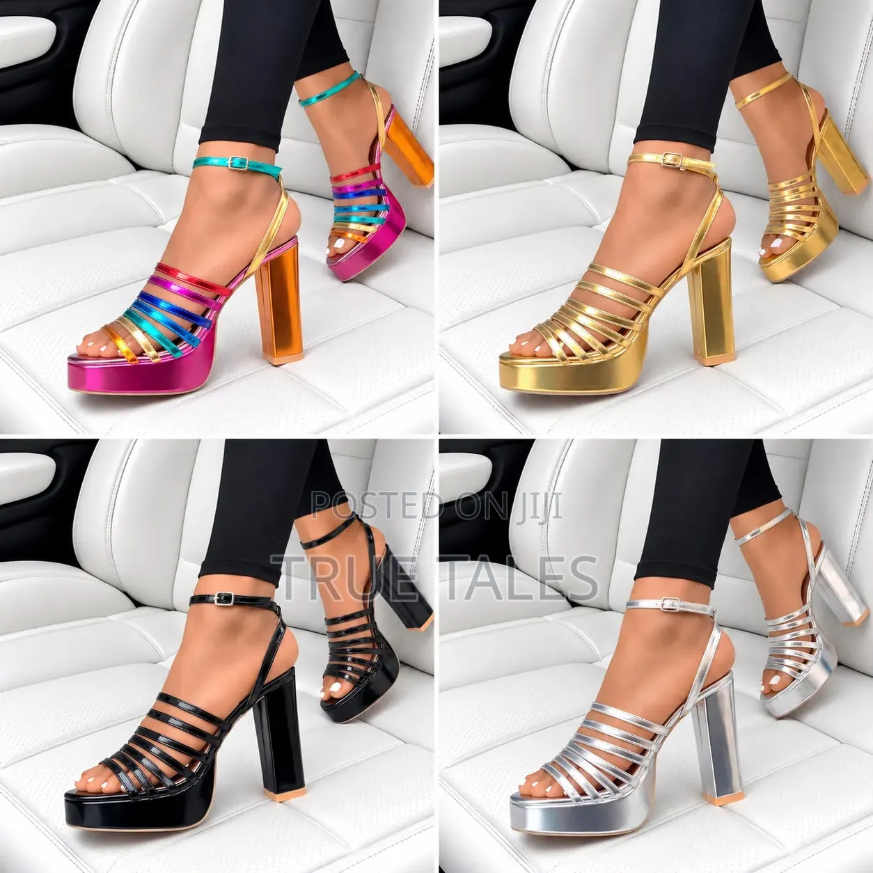 Balanced Multicolour Block Sandals Sizes 37 to 44