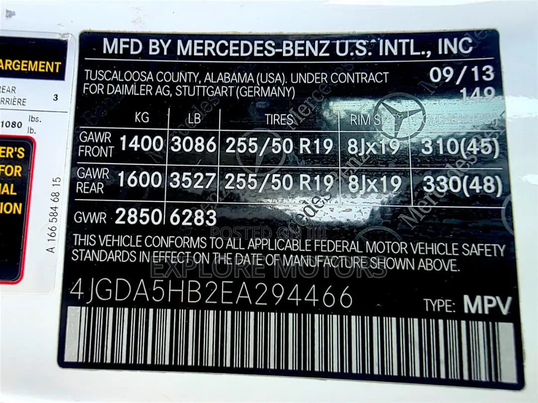 Mercedes-Benz M Class 2014 White