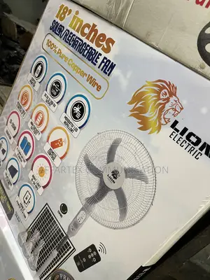 Lion Solar Standing Fan With Panels