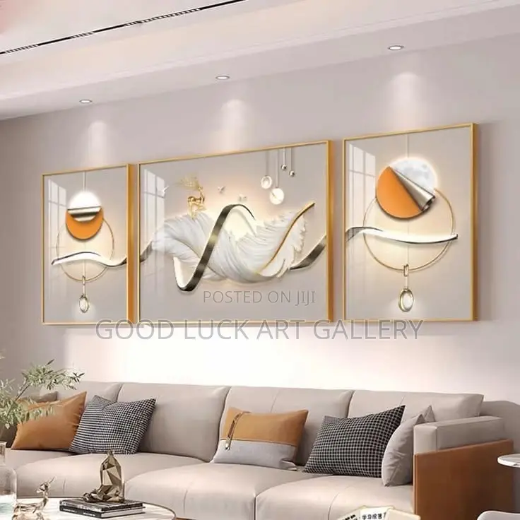 Golden Elegance – Modern Abstract Luxury Wall Art
