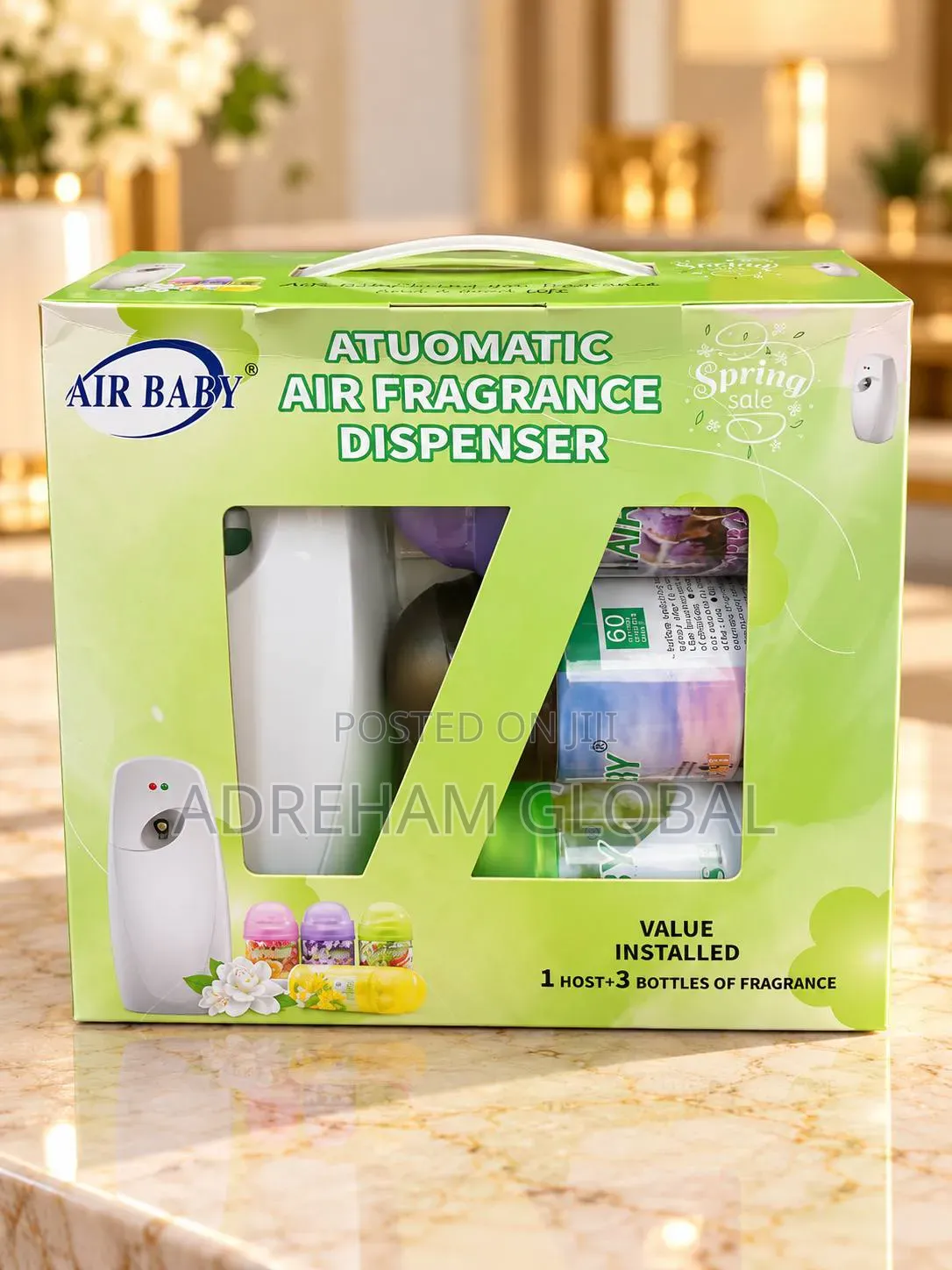 Air Baby Automatic Air Freshener Dispenser Set With 3 Fragrances