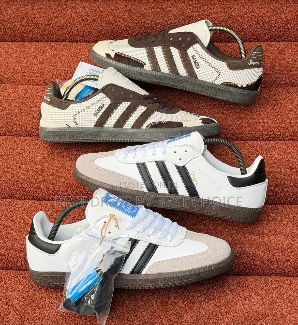 Adidas Samba OG in the Grey Five / Core White / Gum Colorway