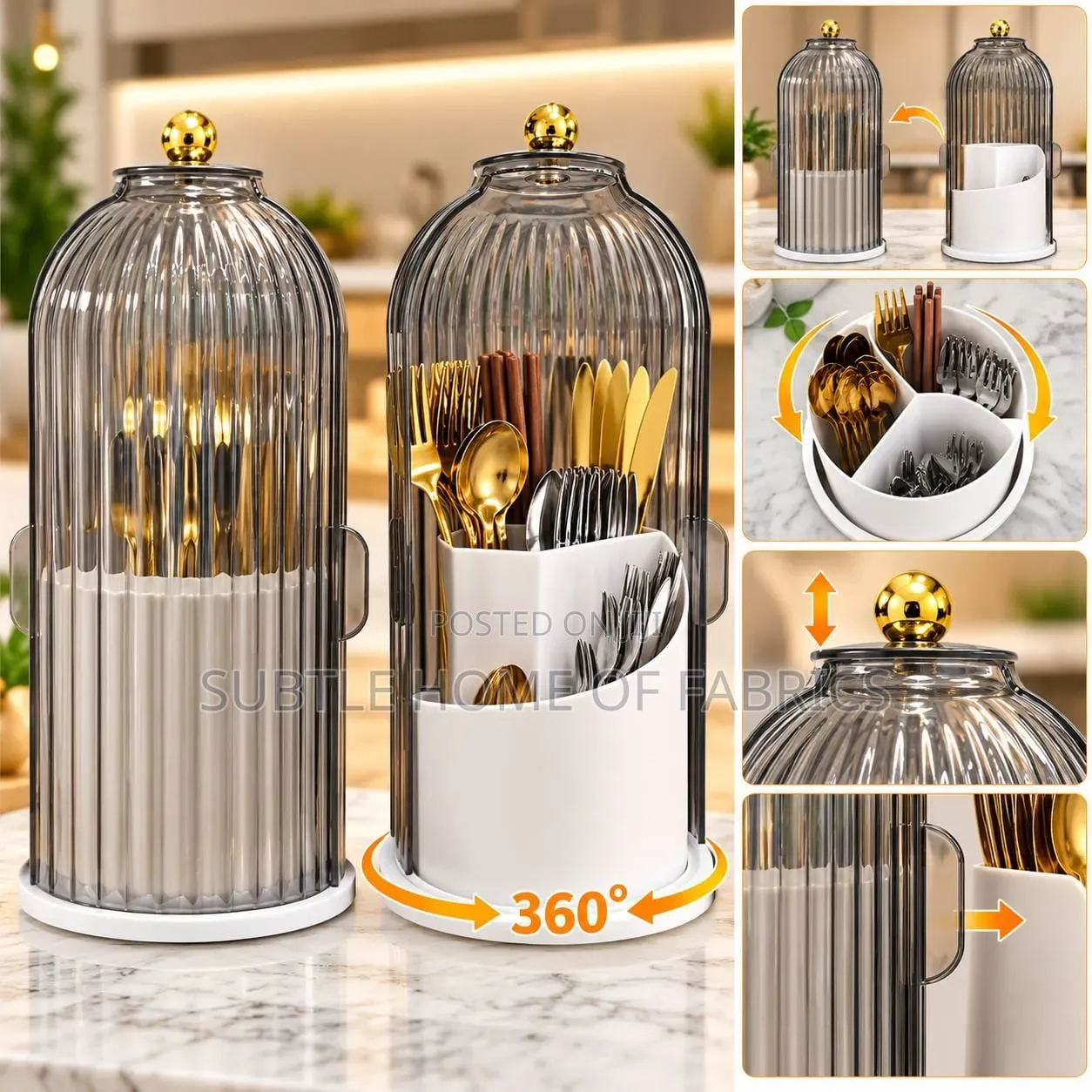 Open/Close Rotating CutleryRackforyour Modern and Traditional Kitchen