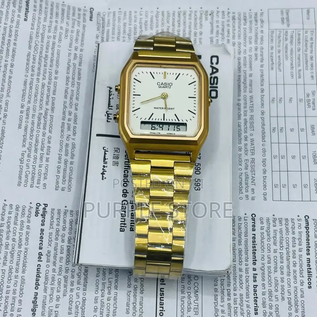 Casio Digital and Analog Unisex Wristwatches WR 30m