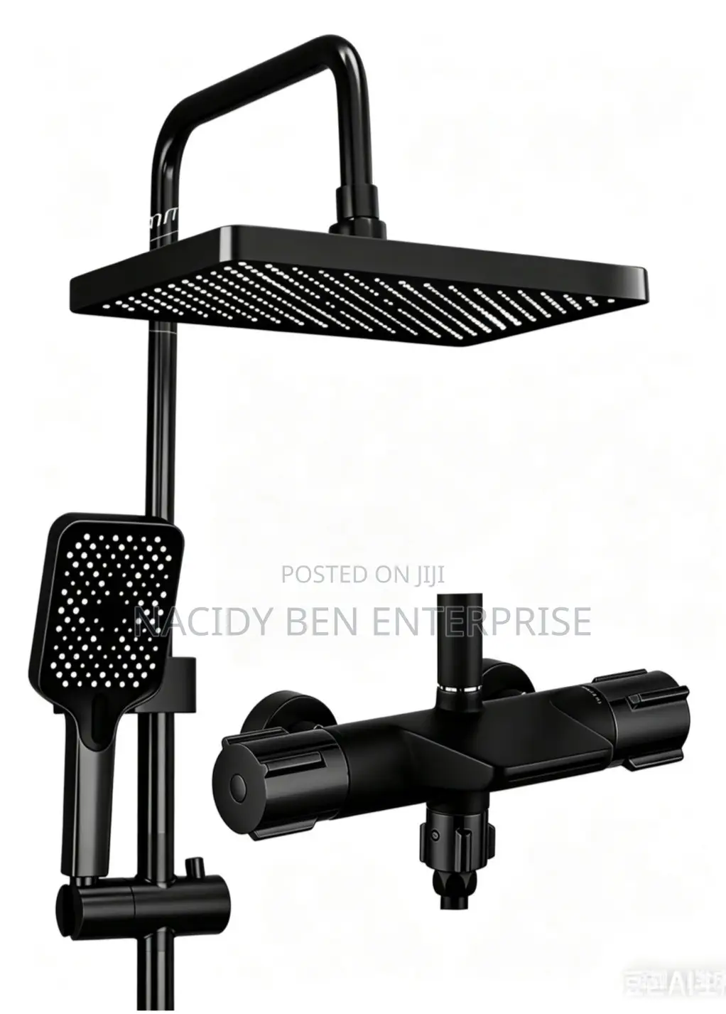 Black Thermostatic Shower