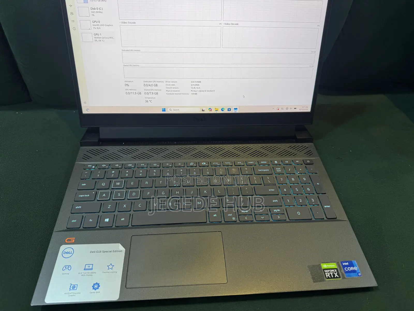 Laptop Dell G15 5511 16GB Intel Core i7 SSD 512GB