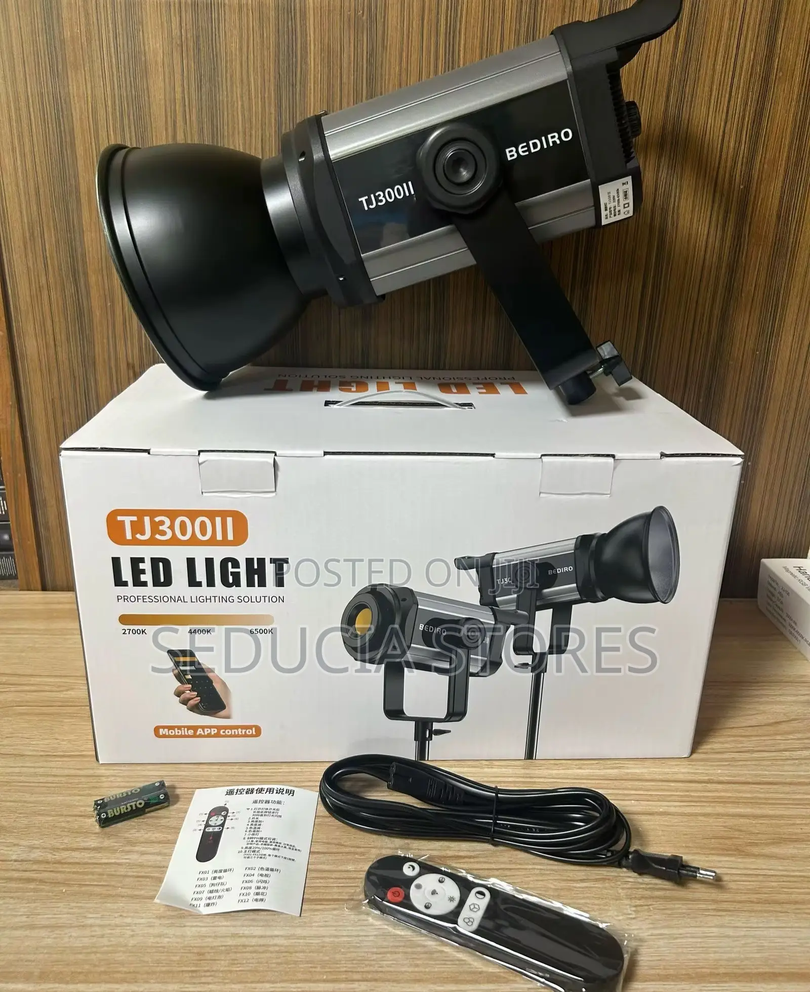 Bediro TJ300II LED Light With Bowen Mount and Strong Stand