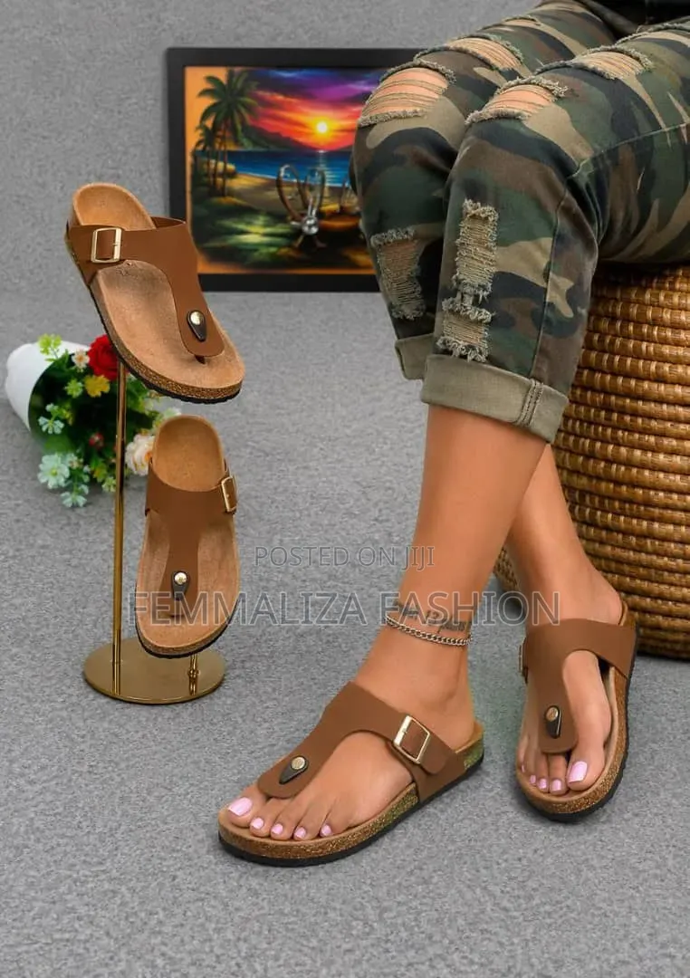 Ladies Leather Slide