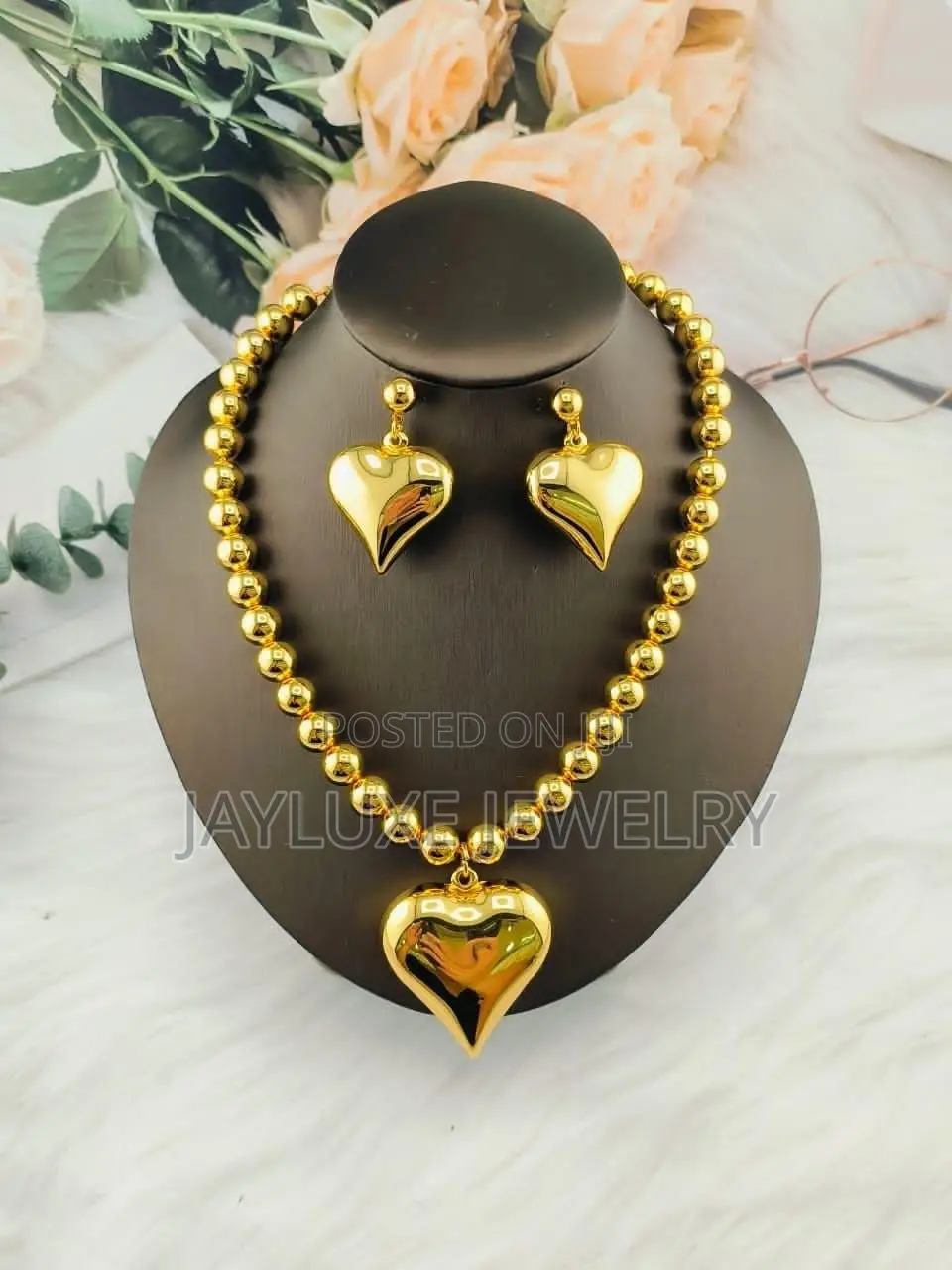 Gold Plated Necklacewith Earrings