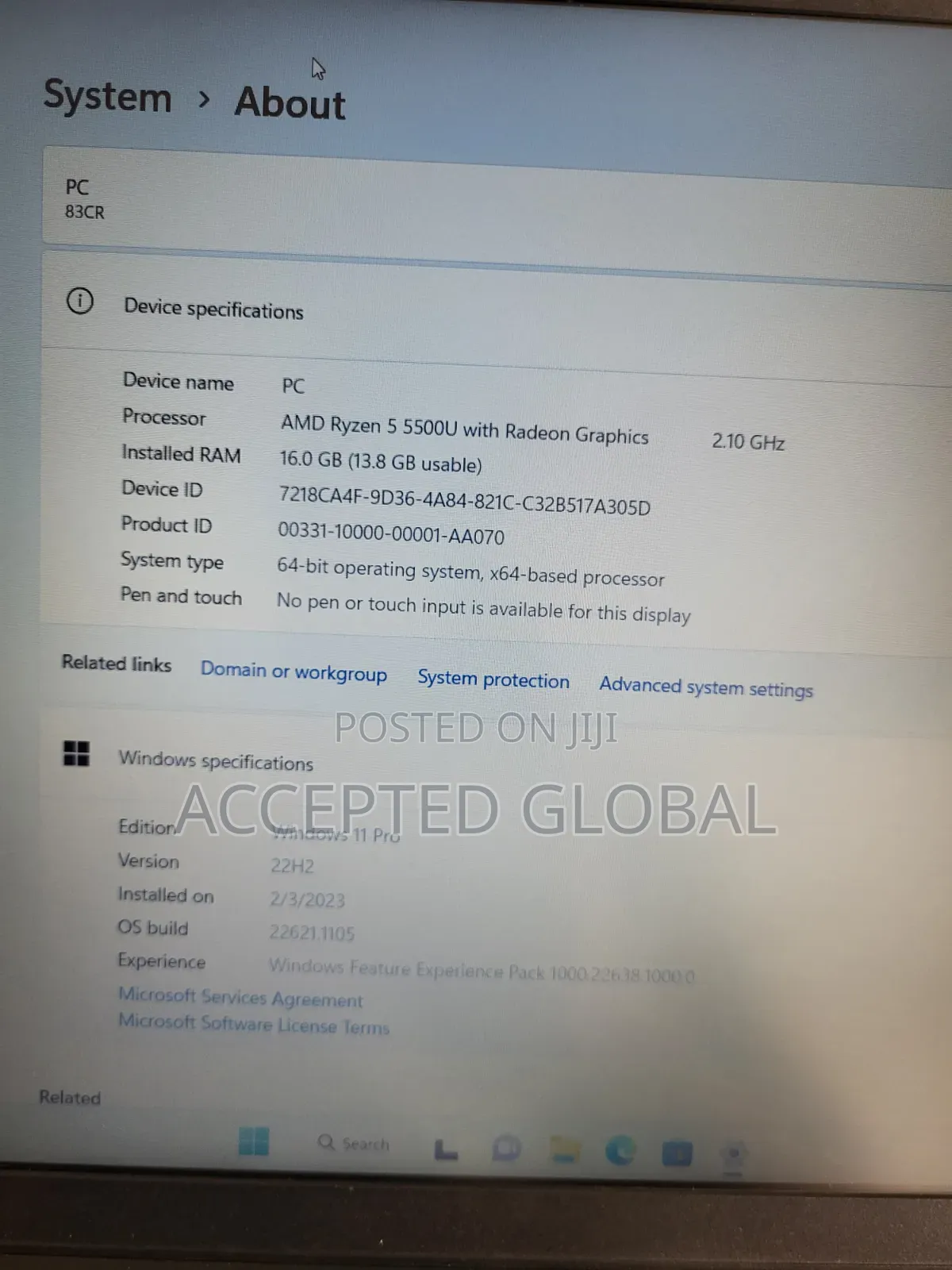Laptop Lenovo V15 G4 16GB AMD Ryzen 5 SSD 256GB