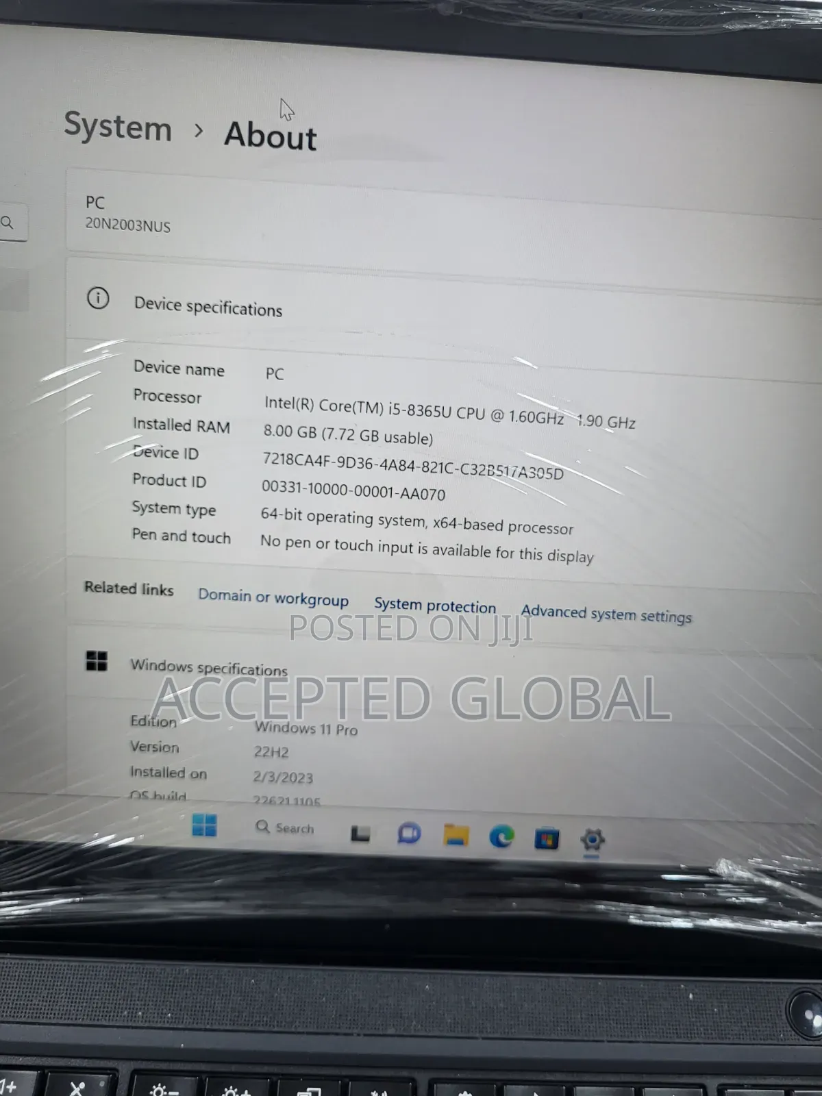 Laptop Lenovo ThinkPad T490s 8GB Intel Core i5 SSD 256GB