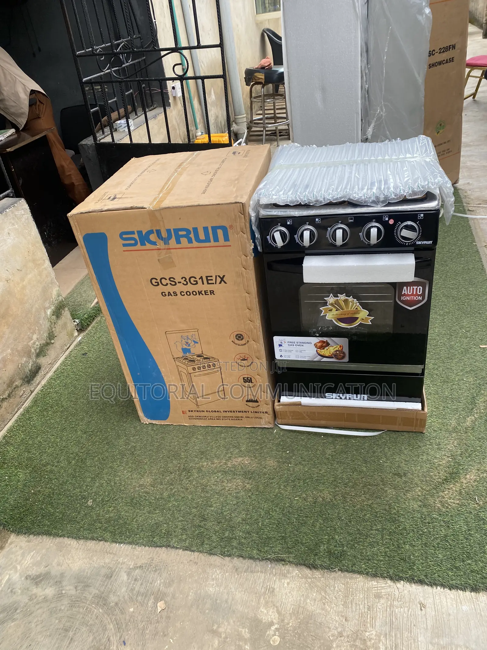SKYRUN 3 Gas Burner and 1 Electric Plate Cooker With Automatic Oven