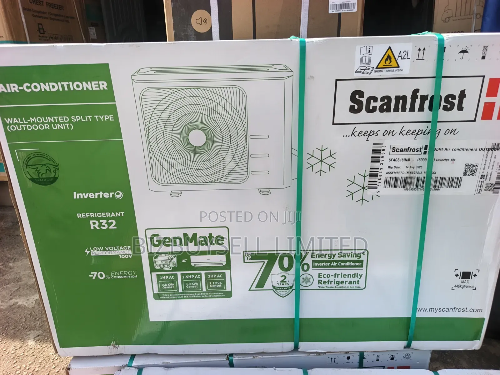 2Hp Scanfrost Genmate Inverter Air Conditioning With Accessories.