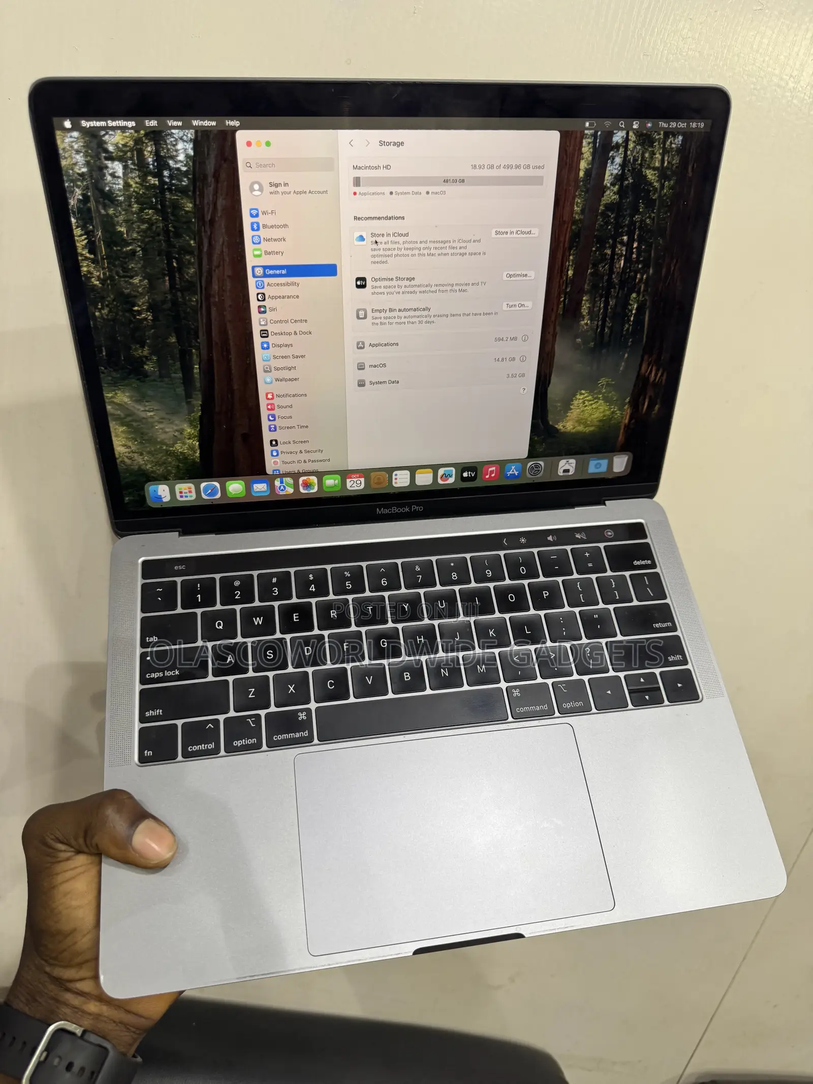 Laptop Apple MacBook Pro 2019 16GB Intel Core i5 SSD 512GB