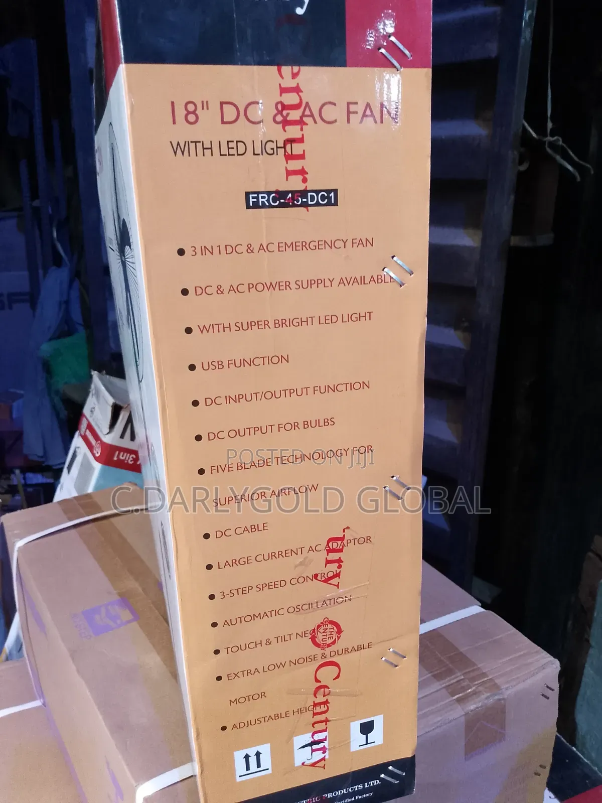 Century 18inches DC/AC With Led Light Standing Fan