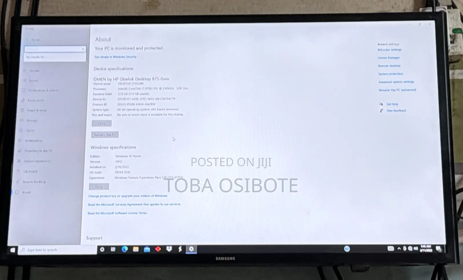 Desktop Computer HP Omen 25L 12GB Intel Core i7 HDD+SSD 1T