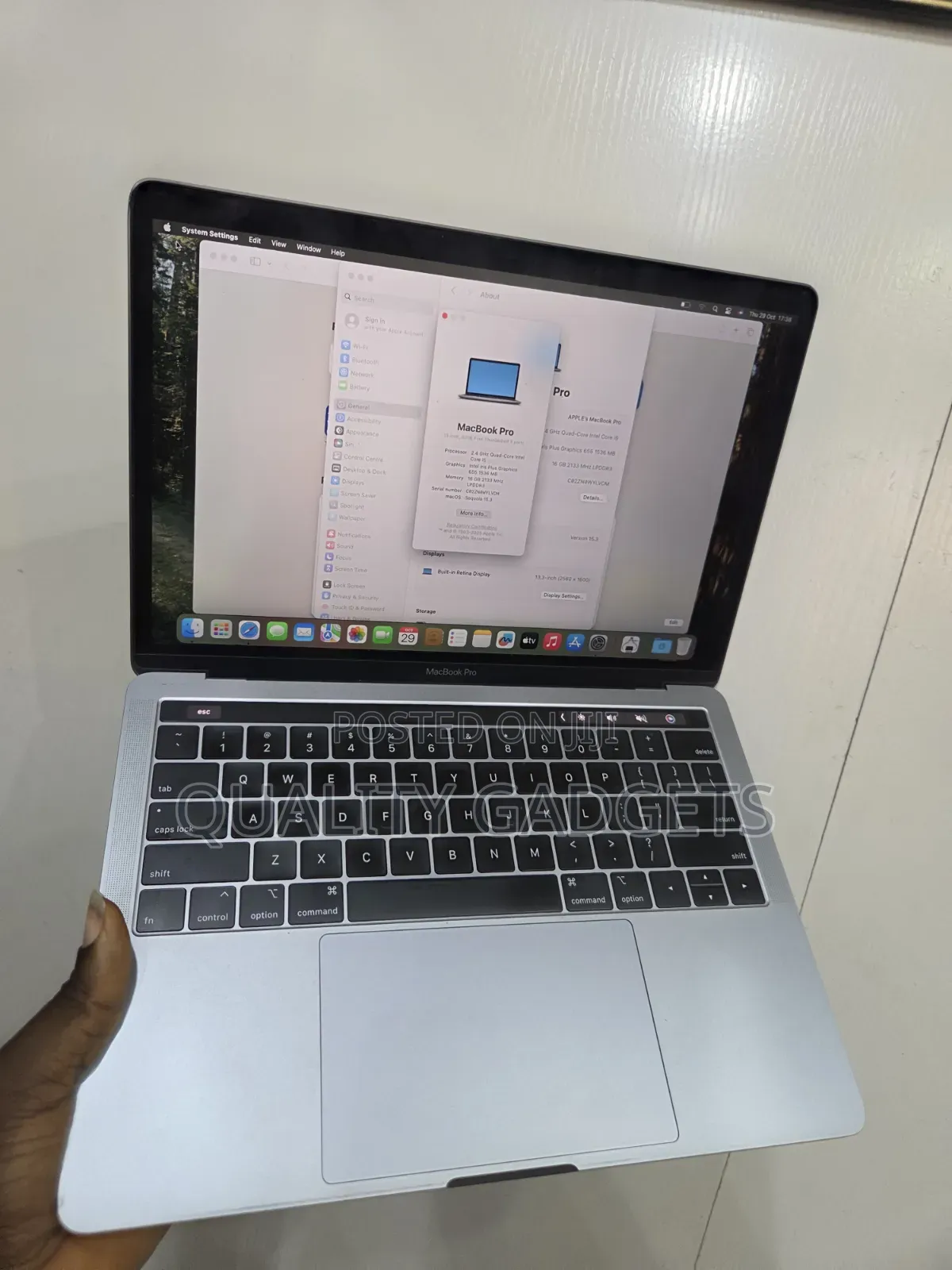 Laptop Apple MacBook Pro 2019 16GB Intel Core i7 SSD 512GB