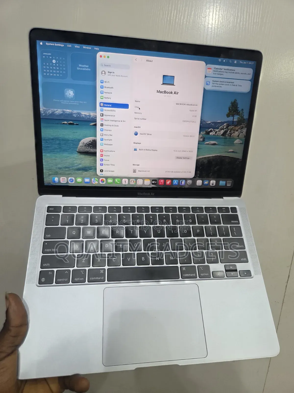Laptop Apple MacBook Air 2020 M1 8GB Apple M1 SSD 256GB