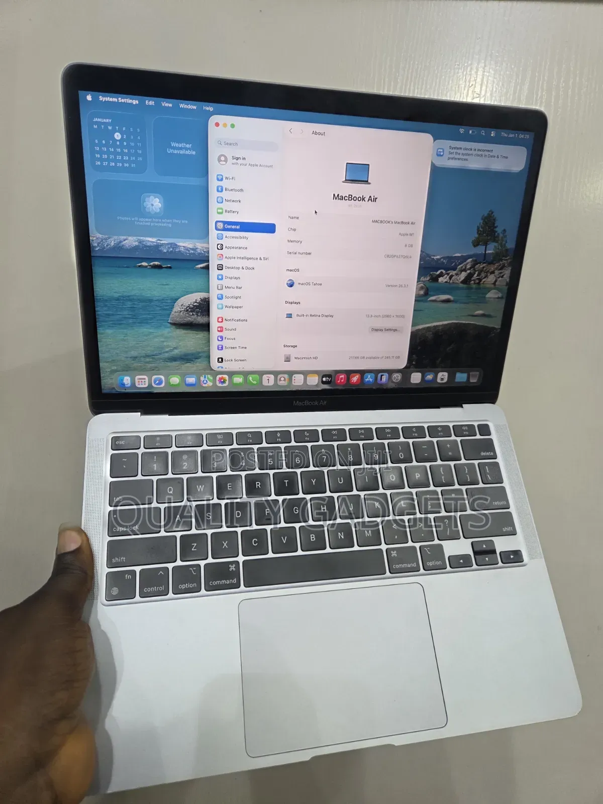 Laptop Apple MacBook Air 2020 M1 8GB Apple M1 SSD 256GB