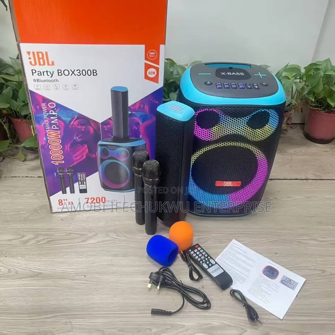 JBL Party Box310B Rechargeable Pa System With Two Microphones