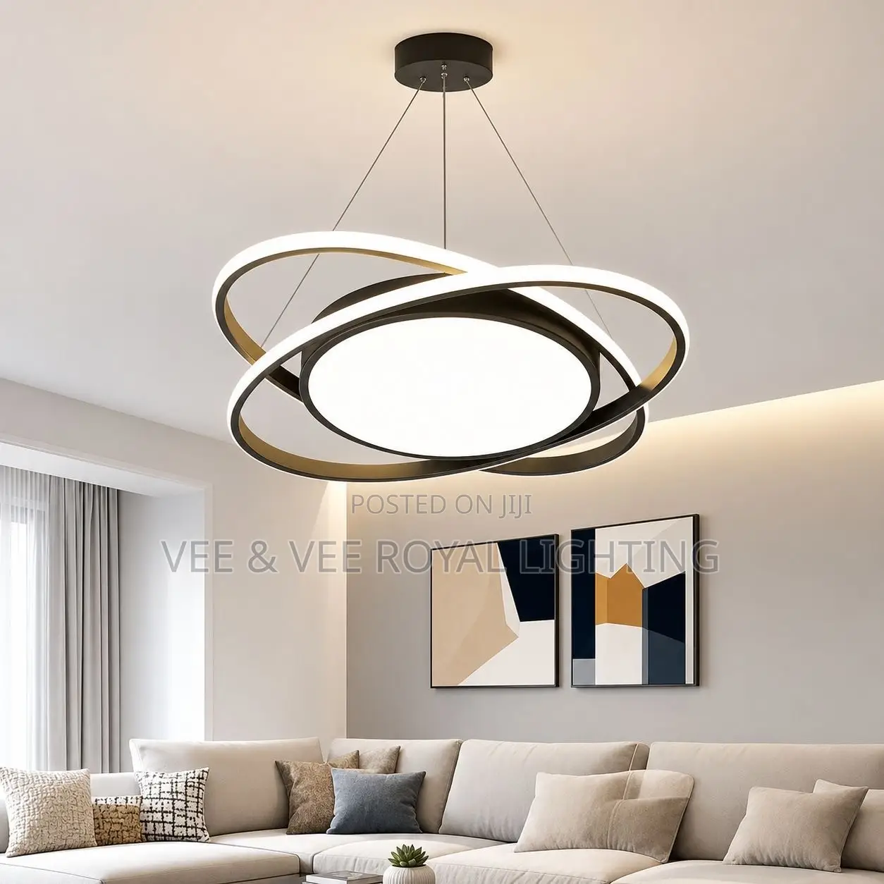 Modern LED Orbit Chandelier - For Living Room, Bedroom, Hotels, Office