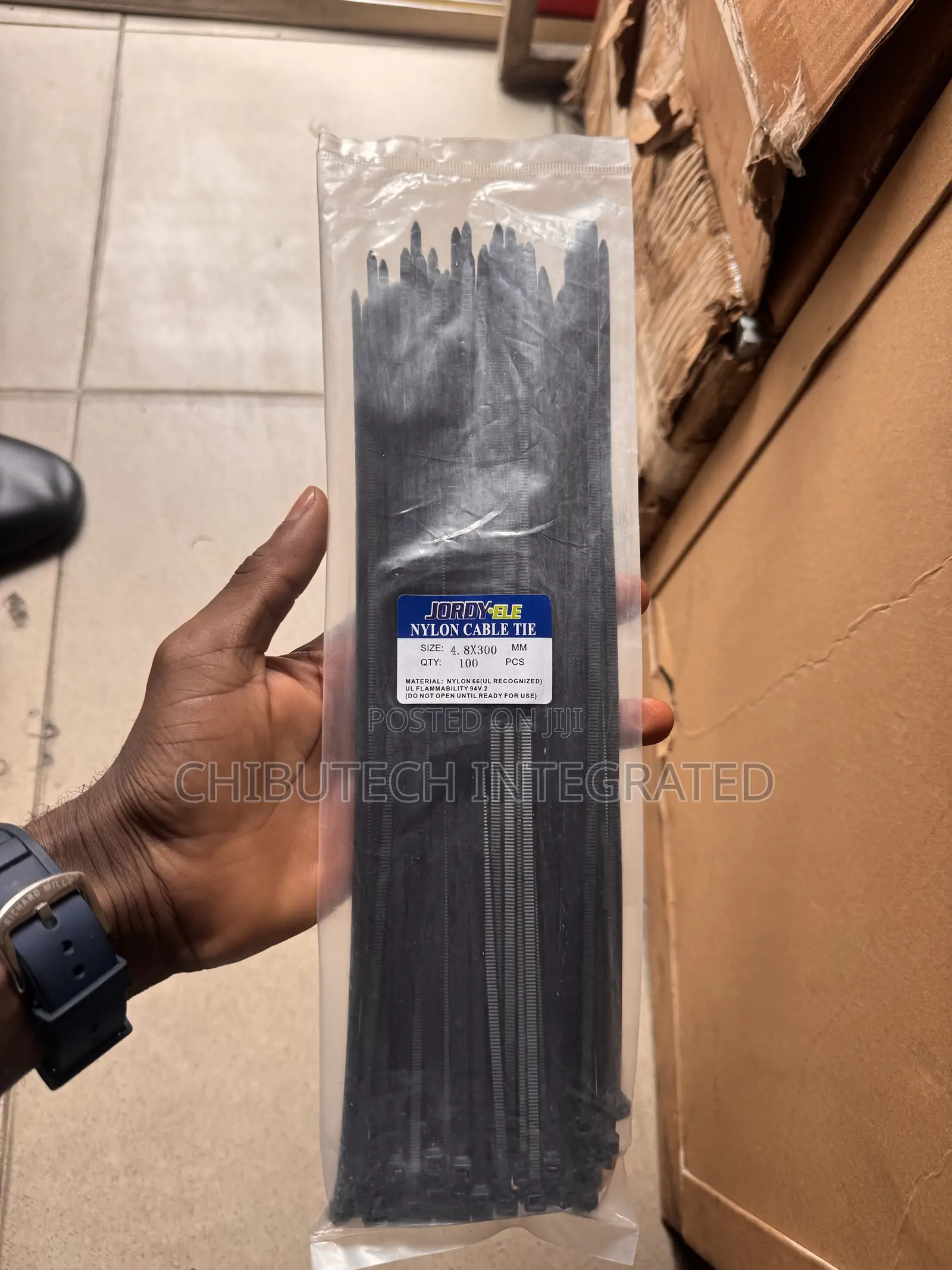 Jordy-Ele Nylon Cable Ties (Size: 4.8 X 300 Mm