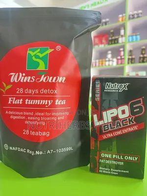 28 Days Detox Flat Tummy Tea and Lipo 6 Black (Effective Fat Destroyer