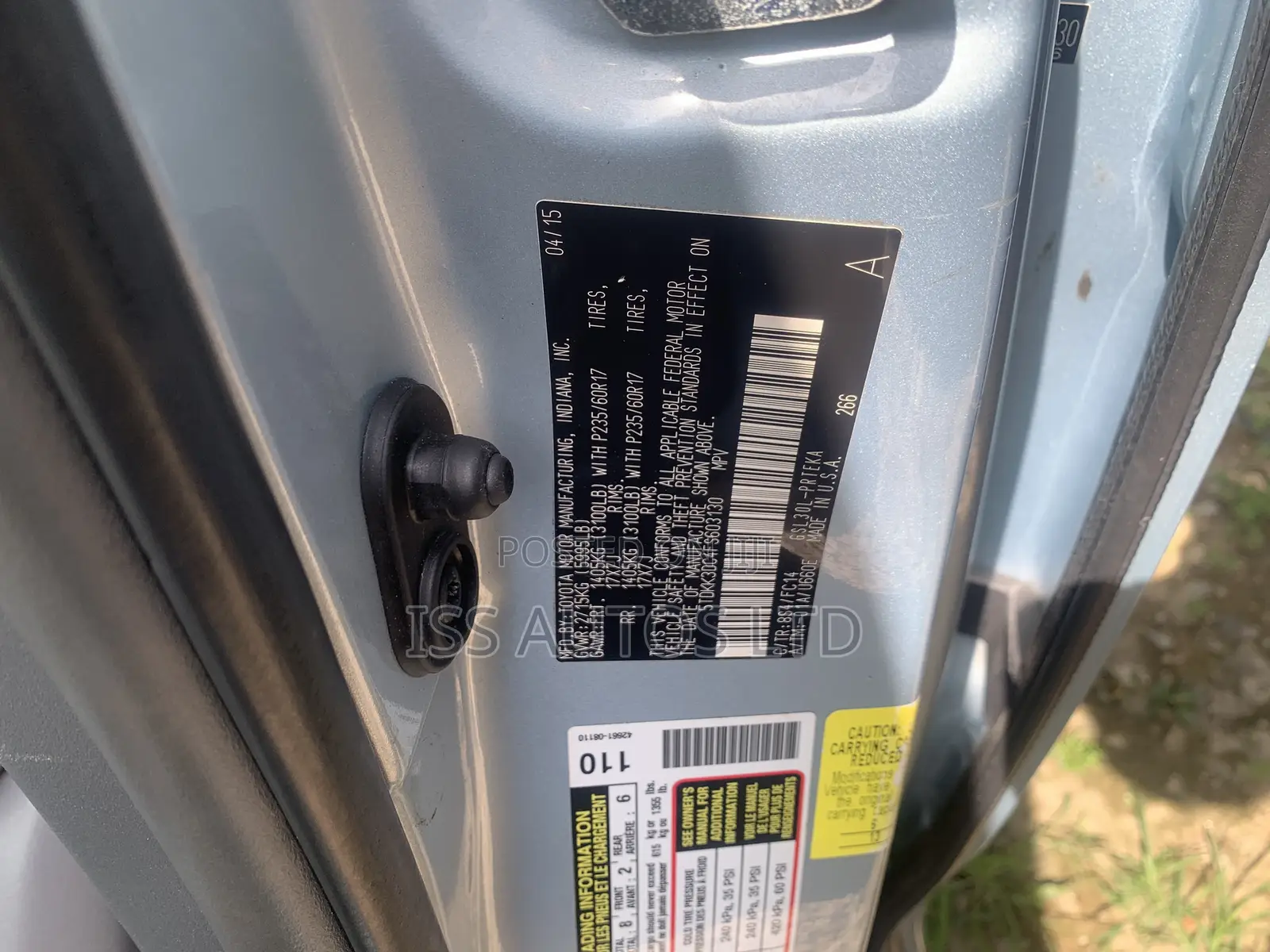 Toyota Sienna 2015 Blue
