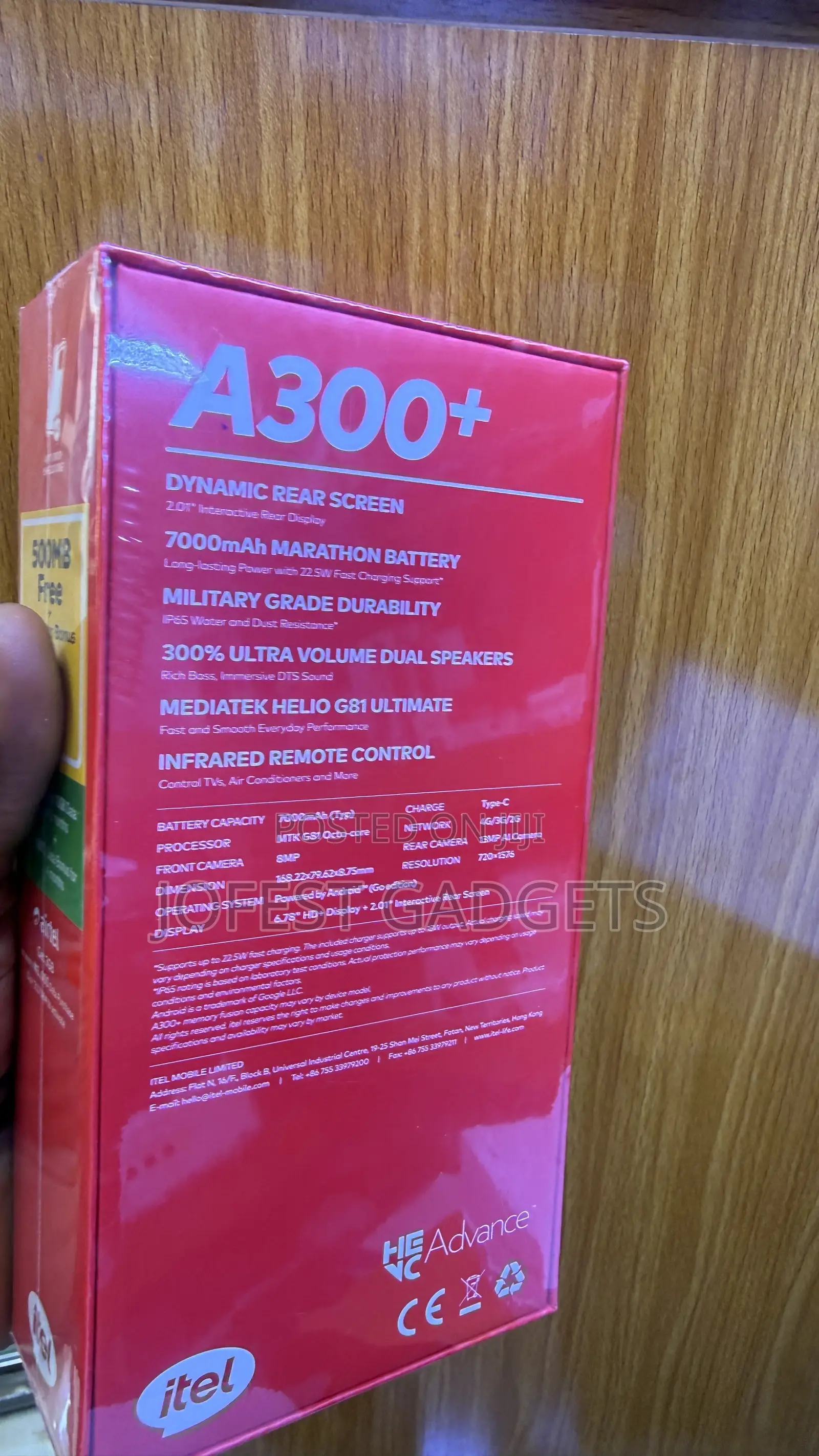 New Itel A300+ 64 GB Black