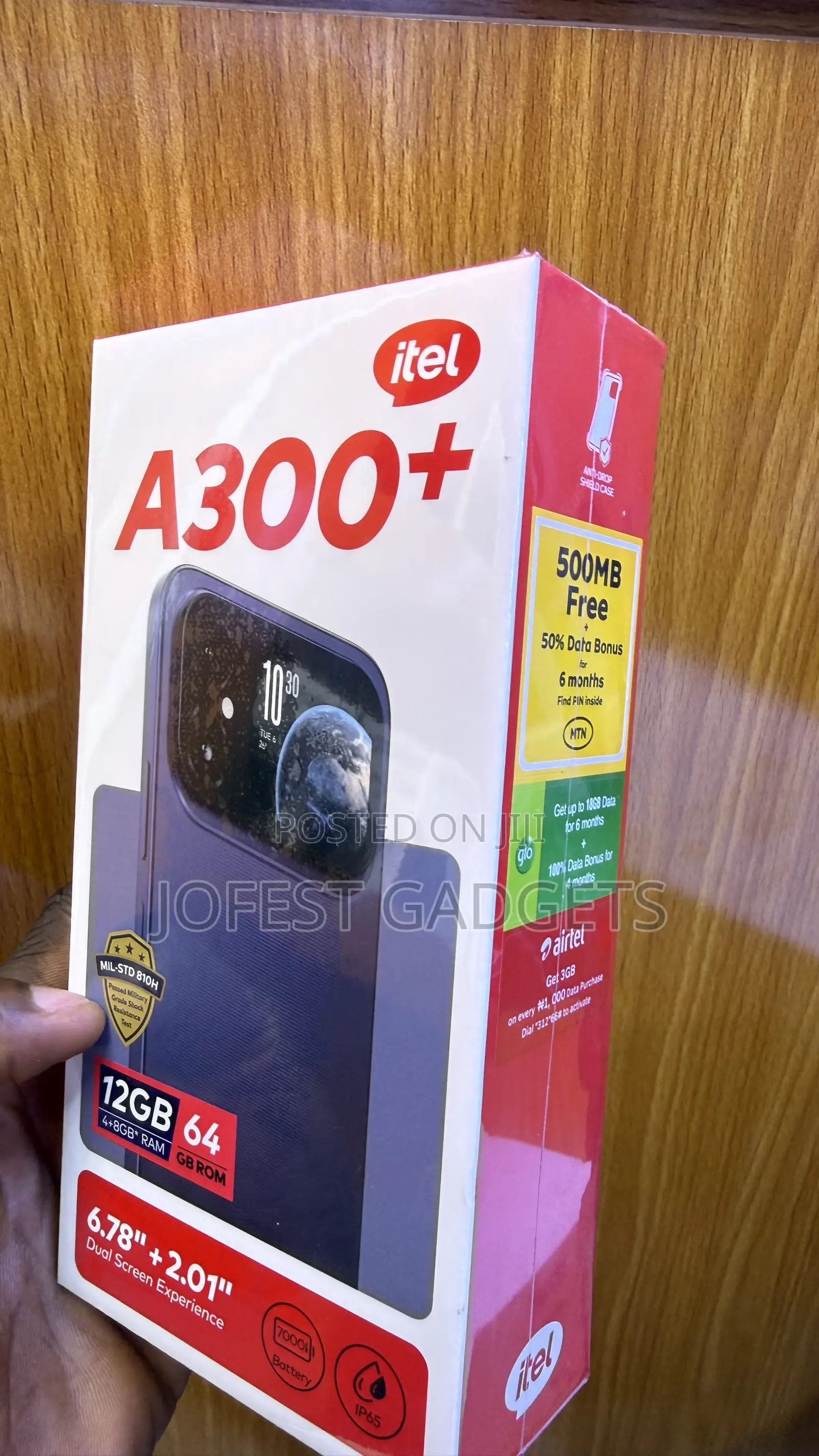 New Itel A300+ 64 GB Black