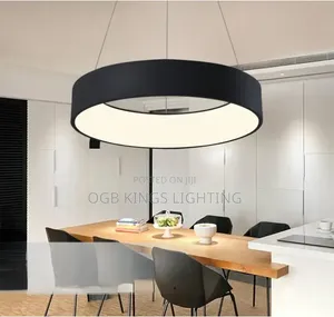 500mm LED Single Black Pendant Light for Barbar Shop