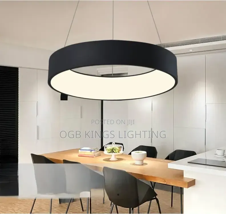 500mm LED Single Black Pendant Light for Barbar Shop