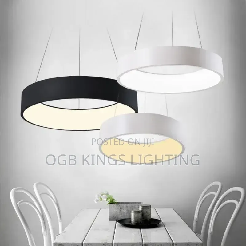 500mm LED Single Black Pendant Light for Barbar Shop
