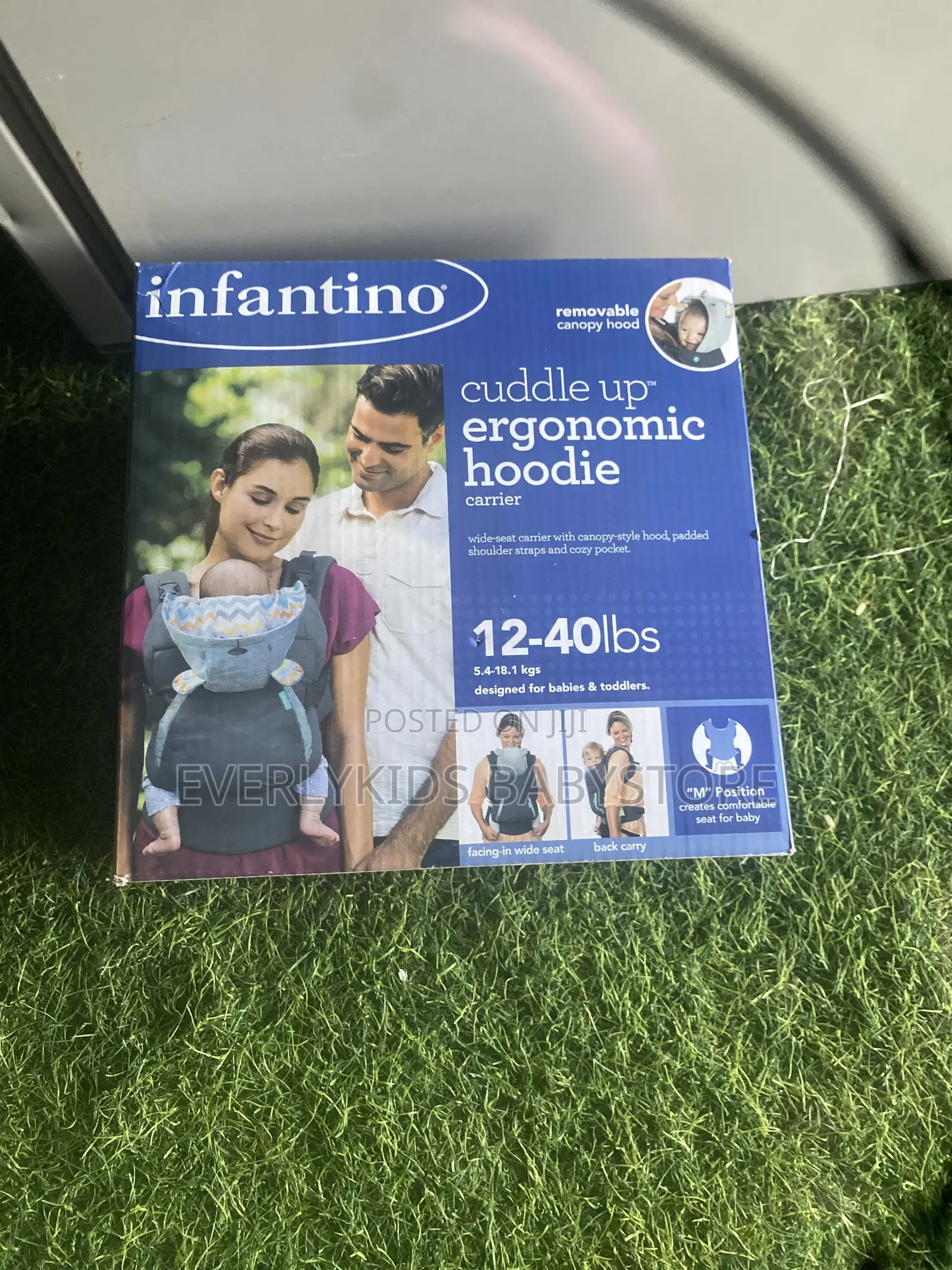 Infantino Cuddle Up Ergonomic Hoodie Baby Carrier 12-40lbs - Brand New
