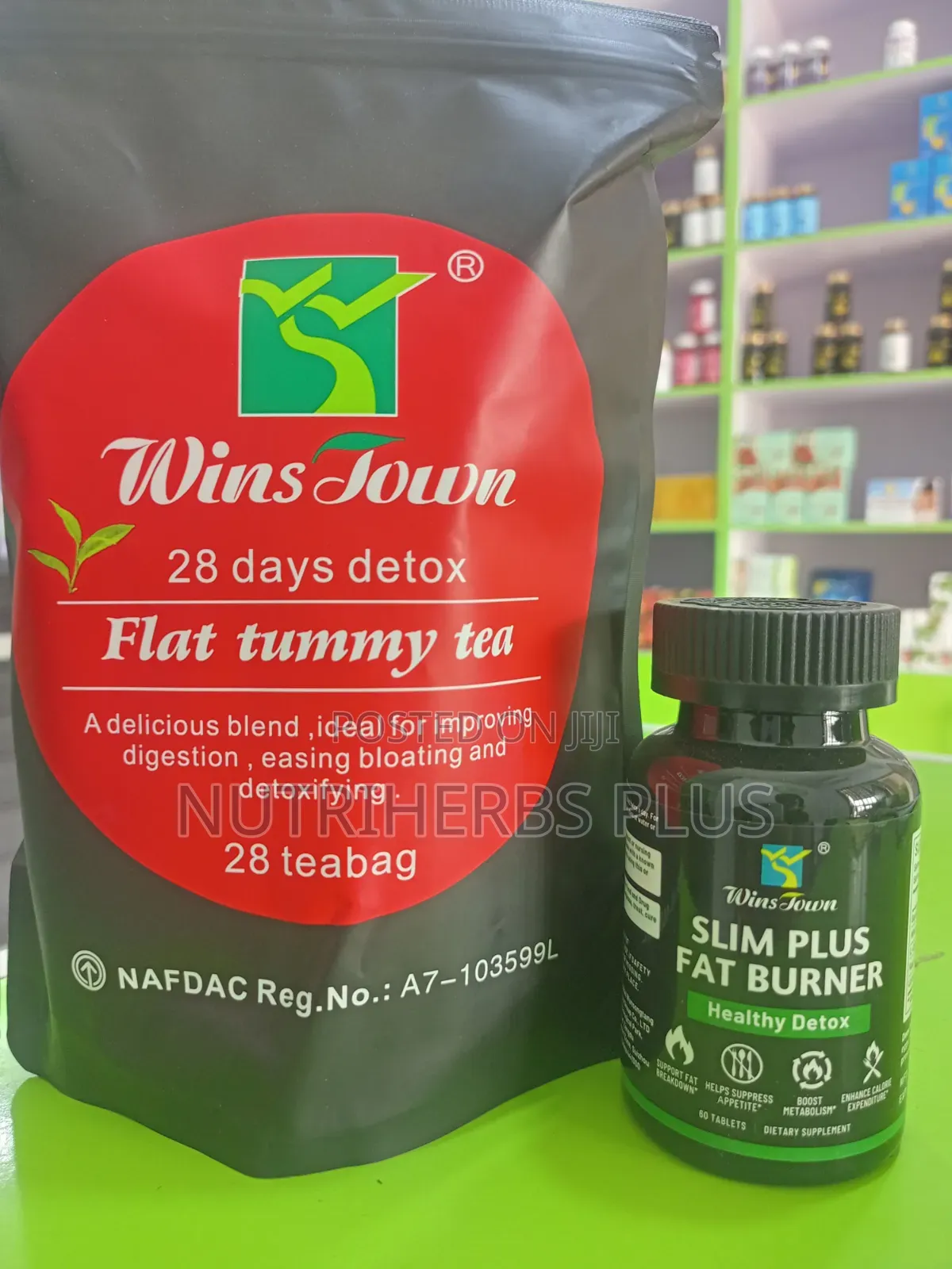 Slim Plus Fat Burner& 28 Days Detox Flat Tummy Tea(support Weight Loss